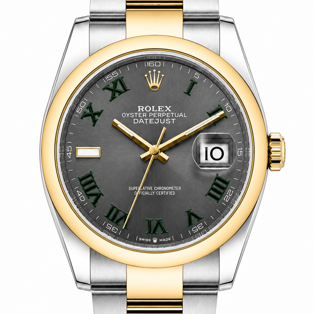 Rolex Datejust 36MM 126203 Two Tone Wimbledon Dial Watch